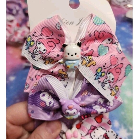 Girl 3 Pc Hair Bow Clips Sanrio Hello Kitty Friends Character Toddler Kid Kawaii - Picture 2 of 5
